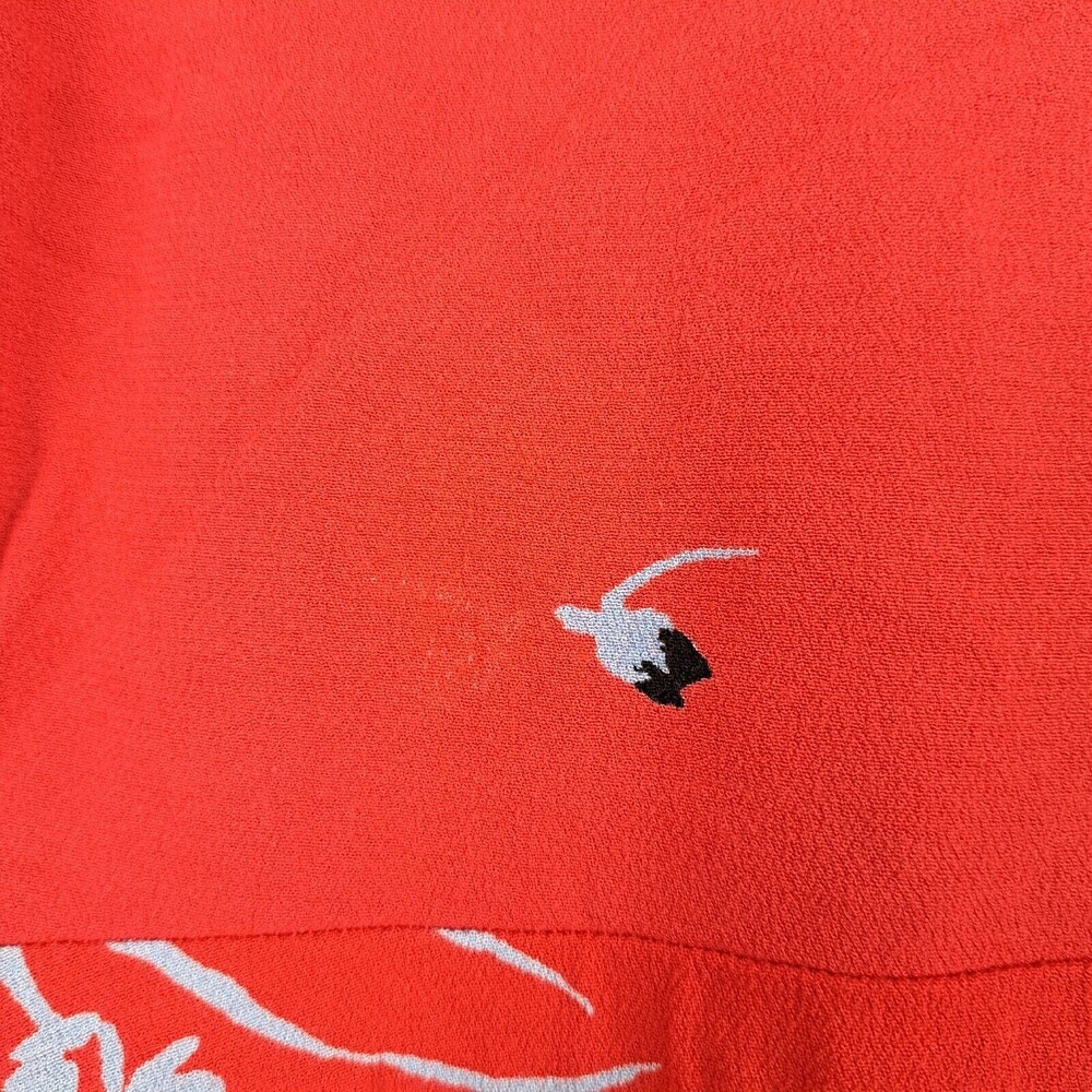 Free People Red Time On My Side S Wrap Mini Dress 3/4 Sleeve Buttons 100% Rayon - Picture 14 of 16
